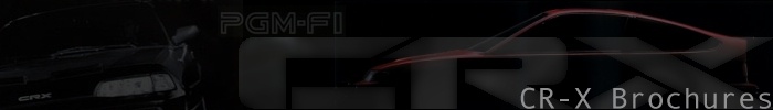 CR-X brochure heading